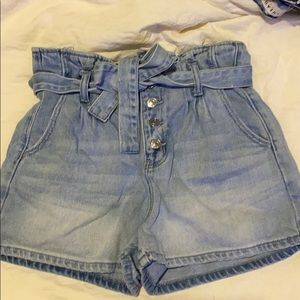 AE paper bag jean shorts!